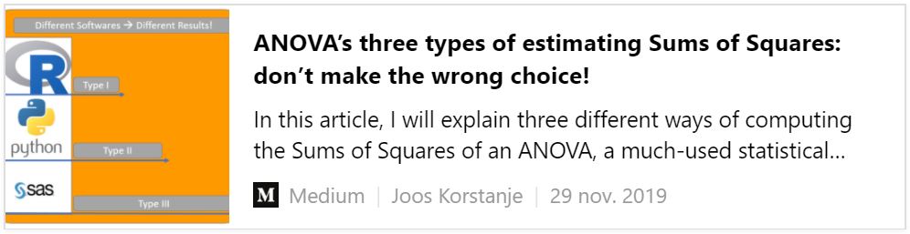 ANOVA's three types of sums of squares