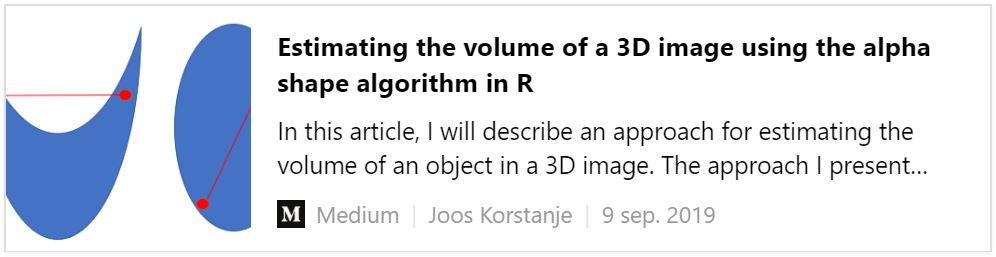 Estimating the volume of a 3D image using the Alpha Shape algorithm