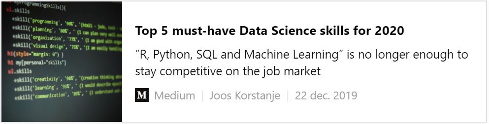 Top 5 must have data science skills for 2020