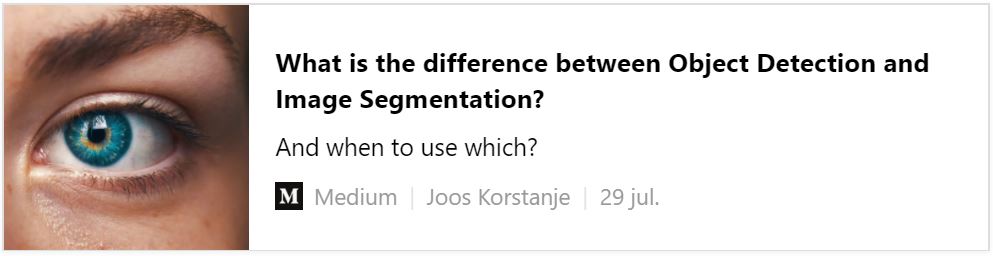 What is the difference between object detection and image segmentation?